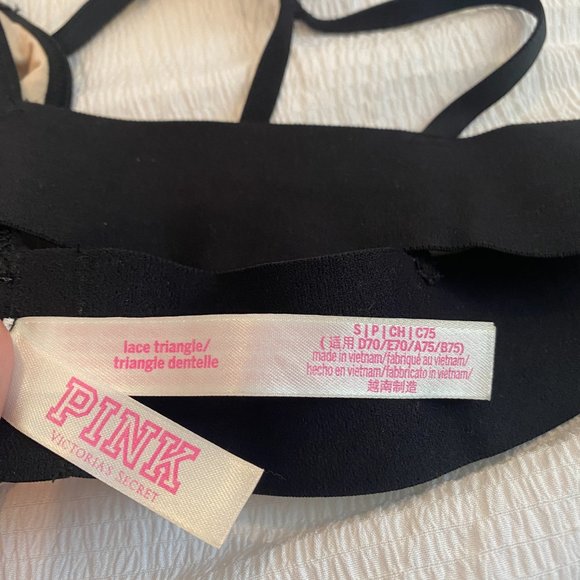 VS Victoria's Secret PINK Lace Triangle Bra Bralette - Picture 5 of 5